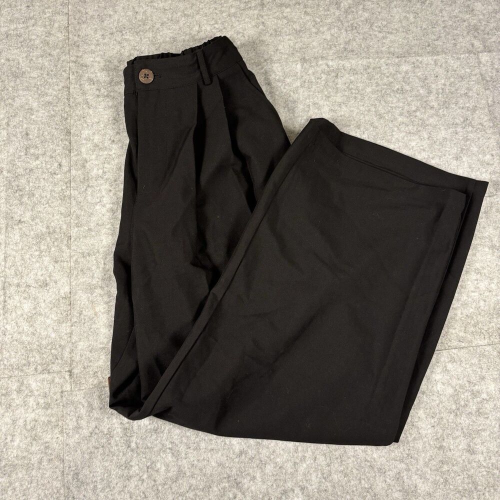 Octopusme Octopus Me Streetwear Black Relaxed Wide Leg Pants Trousers Womens M